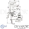 Ideal Standard Tesi One Hole Basin Mixer Dimensions